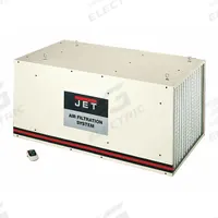 JET Woodworking Air Filtration System: 115V, 1,700 cfm (MPN 708615). Key specifications — attr978869: 62 dBA @ 3 ft; attr978850: JET; attr978854: 1 Micron; attr978855: 5 Micron; attr978871: 8 hr.