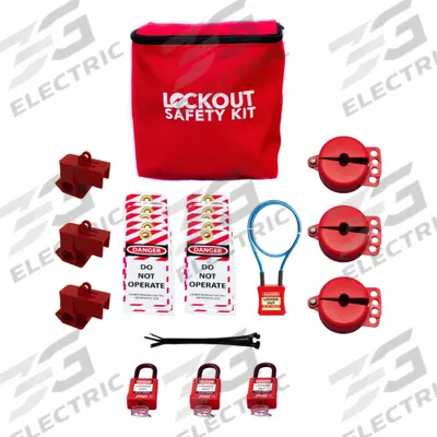 ZING Portable Lockout Kit: Valve, Keyed Different Padlocks, Red - Portable General Lockout Kits