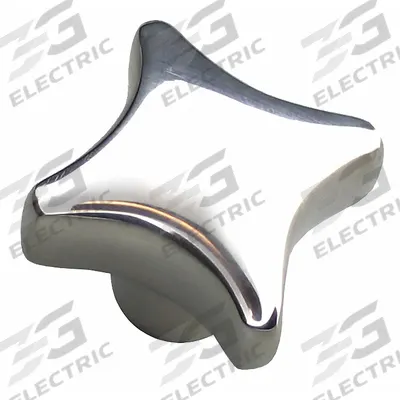 APPROVED VENDOR Hand Knob: 4 Point, Stainless Steel, 1/4"-20 Thread - Corrosion-Resistant 4-Arm Knobs with Threaded Hole