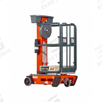 JLG Mobile Personnel Lift: Manual, Push-Around, 5 ft Elevated Platform Ht - Push-Around Vertical Lifts