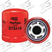 BALDWIN FILTERS Hydraulic Filter: Hydraulic Fluid, 1 3/8"-12 Thread Size, Spin-On, Cellulose, O-Ring (MPN BT8416). Key specifications — Media Material: Cellulose; Brand: BALDWIN FILTERS; Compatible Fluid Type: Hydraulic Fluid; Compatible Vehicle Make: Toro; Includes: O-Ring; Thread Size: 1-3/8"-12.