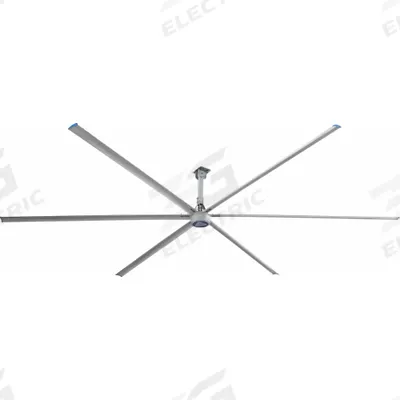 PATTERSON Ceiling Fan: 116,360 cfm Airflow, 16 ft Blade Dia, Variable Speeds, 220V AC - Industrial HVLS Ceiling Fans