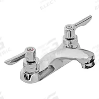 AMERICAN STANDARD Low Arc Bathroom Faucet: Monterrey, Cast Brass, Chrome Finish, 1.5 gpm Flow Rate (MPN 5500140.002). Key specifications — Includes: 1/2 in Male Inlet Shanks; Red and Blue Indexes; Brand: AMERICAN STANDARD; Series: Monterrey.