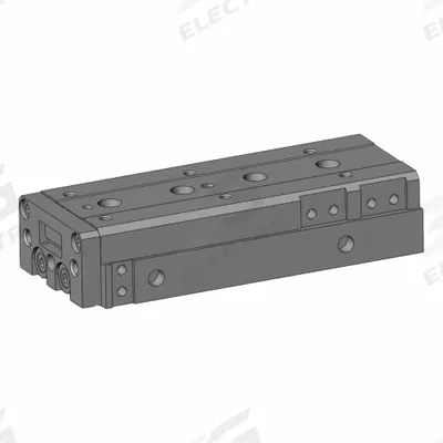 SMC Air Slide Table: 50 mm Stroke Lg, 8 mm Bore Dia, Mfr Part # MXS8L-50, MXSL Series - Pneumatic Slide Tables