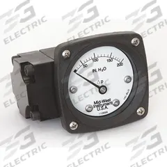 MIDWEST INSTRUMENT Differential Pressure Gauge: Back, 1/4 in NPT Female, ±3-2-3% Gauge Accuracy, 142 (MPN 142-AA-00-OO-200H). Key specifications — Sensor Type: Diaphragm; Series: 142; Housing Material: Aluminum; Certificate of Calibration: Not Included; Gauge Accuracy: ±3-2-3%.