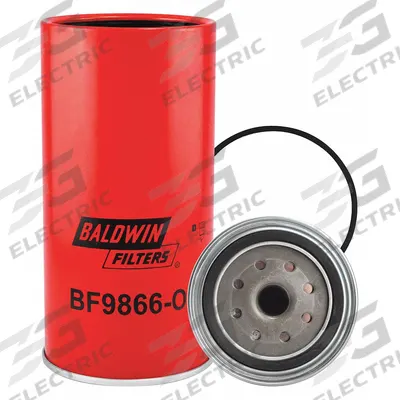 BALDWIN FILTERS Fuel Filter: Spin-On, 4 3/8 in Outside Dia, 7/8"-14 Thread Size, Cellulose - Spin-On Fuel Filters