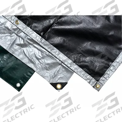MAURITZON Tarp: 14.75 ft Lg, 11.67 ft Wd, Heavy Duty, 12 mil, Polyethylene, Black/Silver - General Purpose Polyethylene Tarps
