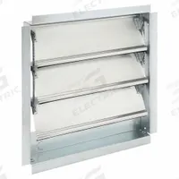 17"H-W 4.5"L Aluminum Backdraft Damper: For 12 in Fan, Single Panel, 17 in H, 17 in W, 2 in D, Felt (MPN 4HX65). Key specifications — Airflow Direction: Vertical; Blade Type: Flat Blade; Brand: DAYTON; Maximum Air Velocity: 2000 fpm; Mounting Position: Horizontal.