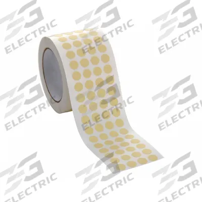 CAPLUGS Paper Tape Discs: EZ SH, Off-White, Disc, 2 1/4 in Pre-Cut Dia, Acrylic - High-Temperature Masking Tape Discs