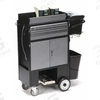 FLEXCART Tool Utility Cart: Black, 37 1/2 in Wd, 14 1/2 in Dp, 45 in Ht, No Lid, Padlockable (MPN FC-300PCWT). Key specifications — attr1116771: Cutting Tools; attr1116772: FLEXCART; attr1116768: Padlockable.