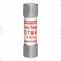 MERSEN Fuse: OTM Series, Midget, Fast-Acting, 4 A, 250 V AC, 13/32 in x 1 1/2 in, Non-Indicating (MPN OTM4). Key specifications — attr1287209: OTM; attr211192: MERSEN.