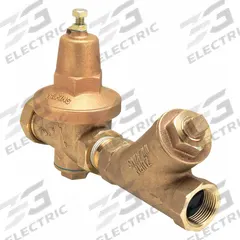 WILKINS Water Pressure Reducing Valve: FNPT x FNPT, 1/2 in Pipe Size, Cast Bronze, 25 psi to 75 psi (MPN 12-500XLYSBR). Key specifications — Brand: WILKINS; Union Type: Single Union; Low-Lead Compliance: Low-Lead Compliant.
