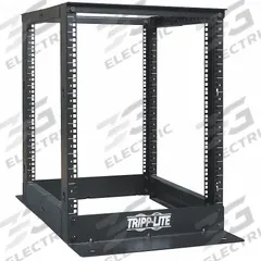 TRIPP LITE Open Frame Rack,4-Post: 13 Rack Units, Floor Mount, 28 in x 20 1/4 in x 36 in, Steel (MPN SR4POST13). Key specifications — Brand: TRIPP LITE; Includes: (6) Cable Management Hooks; Material: Steel; Features_Broad: 4-Post.