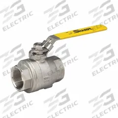 SHARPE Manual Two-Way Ball Valve: 1/4 in, Carbon Steel, Straight, FNPT x FNPT, Full Port Ball Port (MPN 4353009840). Key specifications — Brand: SHARPE; Handle: Locking Lever.