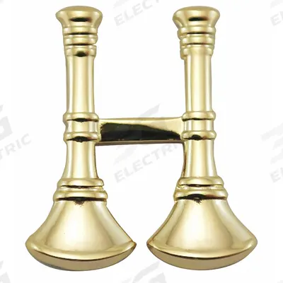 HEROS PRIDE Metal Rank Insignia: Capt. X Fire Bugles, 3/4 in, Gold, Metal, Clutch Pin - Metallic Insignia
