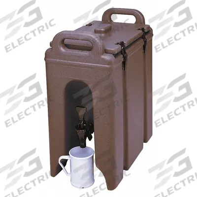 CAMBRO Beverage Dispenser: 2.5 gal, Brown, Polyethylene, Rectangle, 1 Dispensers - Polyethylene Dispensers