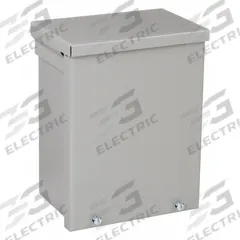 HOFFMAN Enclosure: Steel, 8 in x 6 in x 4 in, 3R, Solid Cover, Screw On, Included, Galvanized (MPN A8R64). Key specifications — Brand: HOFFMAN; Closure Method: Screws; Knockouts: Included.