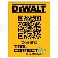 DEWALT Site Manager QR Code Tag: Adhesive Tag, 100 Tags Included (MPN DCE051). Key specifications — attr1255694: Adhesive; attr1255705: Adhesive Tag.