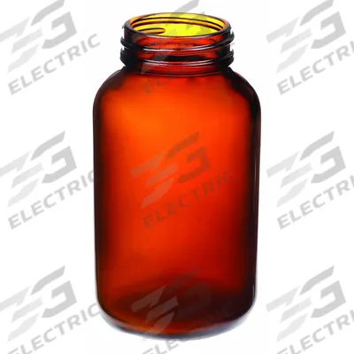 APPROVED VENDOR Safety Coated Bottle: 500 mL, 53-400 mm, Amber - Amber Wide Mouth Glass Lab Bottles