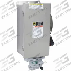 SQUARE D Safety Switch: Fusible, 60 A, Three Phase, 600V AC, 304 Stainless Steel, Indoor/Outdoor (MPN H362DSWA). Key specifications — Brand: SQUARE D; Compatible Plug Series: Appleton Powertite.