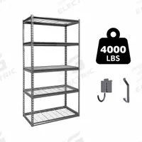 APPROVED VENDOR General Purpose Boltless Metal Shelving: Standalone, Heavy Duty, 36 in x 18 in, Open (MPN B-ATLAS361872-5D800). Key specifications — attr54754: Powder Coated; attr59549: 4000 lb; attr17396: Steel; attr17398: Dark Grey; attr17401: Standard; attr35179: APPROVED VENDOR; attr54753: Heavy Duty; attr59360: Open.