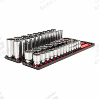 TEKTON Socket Set: 1/2 in Drive, 46 Piece, 12-Point, Metric, 10 mm to 32 mm (MPN SHD92208). Key specifications — attr1224269: 1/2 in; attr1204685: Not Tether Capable; attr1227399: 12-Point Standard and Deep Socket Set; attr1204650: 10 mm to 32 mm; attr1204673: Socket Bits Not Included; attr1204688: TEKTON; attr1224230: Friction; attr1224354: No Thin Wall.