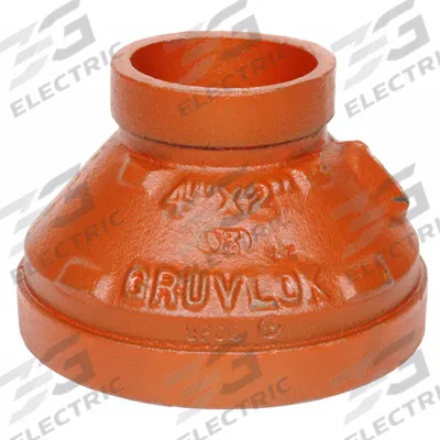 GRUVLOK Metal Pipe Straight: Concentric Reducer, 3 in x 1 1/2 in, Ductile Iron - Grooved Pipe Fittings