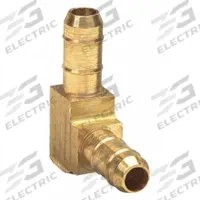 PARKER Barbed Fitting Elbow: 11/64 in ID x 11/64 in ID Size, Barbed x Barbed, Brass, Rigid (MPN 225-4-4). Key specifications — Brand: PARKER.
