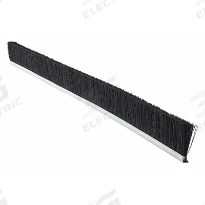 TANIS Strip Brush: 7 11/16 in Bristle Trim Ht, Black, 0.045 in Bristle Dia, Crimped Wire - General Purpose Nylon Strip Brushes with Rigid Backing