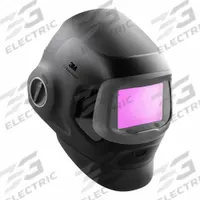 3M SPEEDGLAS Welding Helmet: Auto-Darkening, 4 Arc Sensors, Black, W2.5/W5/W8-13, 2.8 in x 4.3 in (MPN 10-0100-30TW). Key specifications — Color: Black; Suspension Adjustment Type: Ratchet; Series: G5; Graphics: None; Viewing Area: 2.8 in x 4.3 in; Brand: 3M SPEEDGLAS; Grind Mode: Yes; Helmet Material: PPA.
