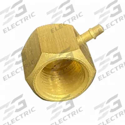 MEM-CO Barbed Fitting Elbow: 1/2 in Pipe x 11/64 in ID Size, FBSPP x Barbed, Brass - Nickel-Plated Brass Barbed Tube Fittings