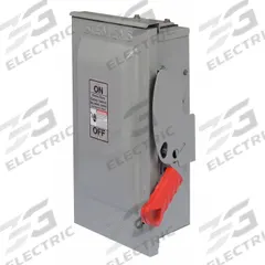 SIEMENS Safety Switch: Fusible, 100 A, Three Phase, 600V AC, Galvanized Steel, Indoor/Outdoor (MPN HF363R). Key specifications — Brand: SIEMENS.