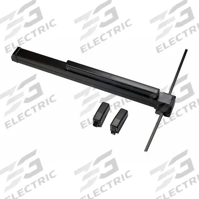 VON DUPRIN Surface Vertical Rod: 3 ft Max Door Wd - Surface Vertical Rod Push Bars