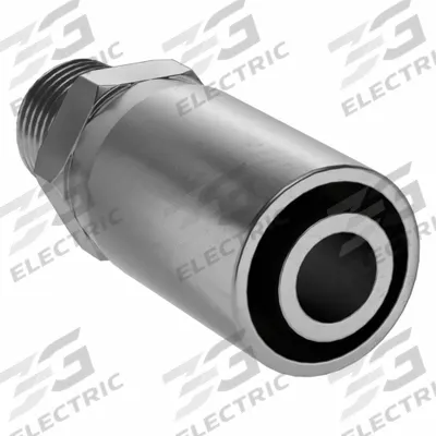 KURT Hydraulic Crimp Fitting: Carbon Steel, Straight, -12 For Hose Dash Size - Kurt Crimp Hydraulic Hose Fittings with NPT Connection