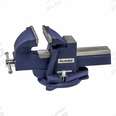 PALMGREN Utility Bench Vise: Covered, 8 in Jaw Face Wd, 8 in Max Jaw Opening - Bench Vises