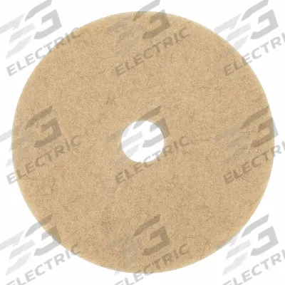 3M Burnishing Pad: Tan, 24 in Dia, Natural/Polyester Fiber, 3,000 RPM Max Speed - Burnishing Pads
