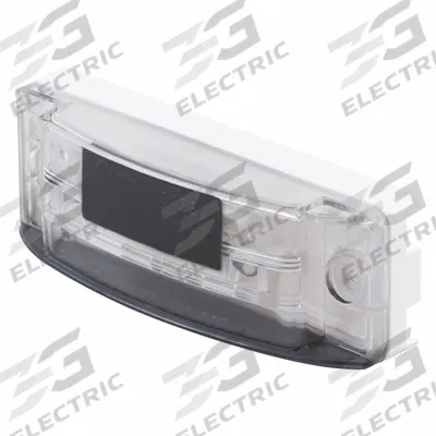GROTE License Plate Light: Incandescent, License Plate Light, Clear, Rectangular - Vehicle License Plate Lights