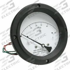 MIDWEST INSTRUMENT Differential Pressure Gauge & Switch: Back, 1/4 in NPT Female, 120, 4 1/2 in Dial (MPN 120SC-00-O-AA-50P). Key specifications — Sensor Type: Piston; Series: 120; Housing Material: 316 Stainless Steel; Certificate of Calibration: Not Included; Gauge Accuracy: ±3-2-3%.