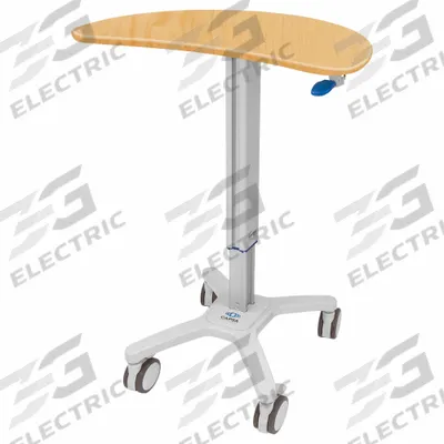 CAPSA HEALTHCARE Laptop Cart: Aluminum, (4) Swivel with Brake - Mobile Medical Equipment Workstations