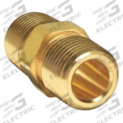 PARKER Metal Pipe Straight: Straight, Brass, 1/2 in x 1/2 in - Threaded Extreme-Pressure Instrumentation Pipe Fittings