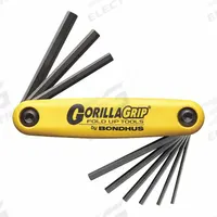 BONDHUS Hex Key Set: 1 - 5 Pieces, Folding, SAE, Std End, Long, 1 Pieces, Black Oxide, 9 Tips (MPN 12589). Key specifications — attr1205553: Not Tether Capable; attr1205554: BONDHUS; attr1205568: Black Oxide; attr1293176: 1 - 5 Pieces.