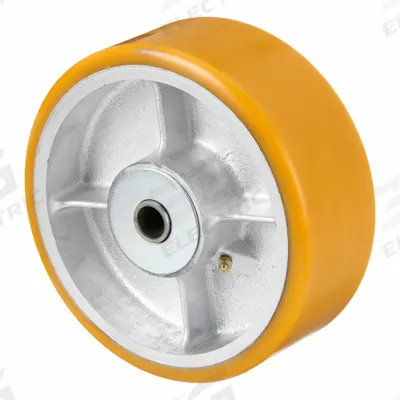 APPROVED VENDOR Caster Wheel: 8 in Wheel Dia., 3 in Wheel Wd, Polyurethane - Polyurethane Tread on Iron Core Wheels