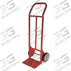 DAYTON General Purpose Hand Truck: 1,000 lb, Flow-Back Handle, Red, Steel, Tread on Core, 8 in Wheel (MPN 2W157). Key specifications — Brand: DAYTON; Color: Red.