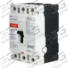 EATON Molded Case Circuit Breaker: 15 A Amps, 100kA at 240V AC, Fixed, ABC, Load Side Lug, Std, HFD (MPN HFD3015). Key specifications — attr217792: HFD; attr196056: 100kA at 240V AC; attr196057: Fixed; attr196058: ABC; attr196059: Load Side Lug; attr196061: 225A/F.