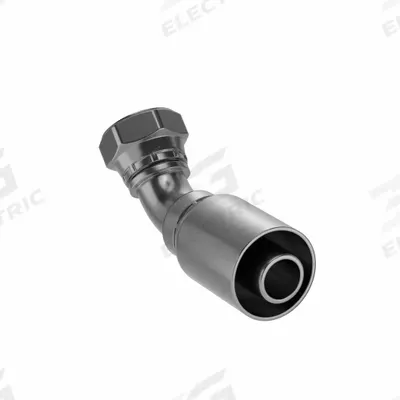 Parker Hydraulic Crimp Fitting: Steel x Steel, 45° Elbow, -16 For Hose Dash Size - Parker Crimp Hydraulic Hose Fittings with JIC Connection