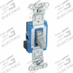HUBBELL Wall Switch: Toggle Switch, Single Pole, Maintained, Gray, 120/277V AC, 15 A (MPN SNAP1201GY). Key specifications — Illuminated: No; Voltage Rating: 120/277V AC.