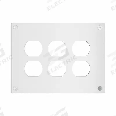 LEGRAND Wall Plate: Duplex Outlet, 3 Gang, White - Tamper-Resistant Wall Plates