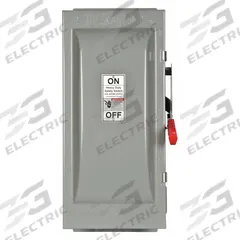 SIEMENS Safety Switch: Fusible, 100 A, Three Phase, 240V AC, Galvanized Steel, Indoor (MPN HF323J). Key specifications — Brand: SIEMENS.
