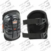 PROFLEX BY ERGODYNE Knee Pad: Universal, 2 Straps, Clip, 1 PR (MPN 347). Key specifications — Cap Material: Rubber; Color: Black; Pad Material: Foam; Strap Material: Elastic; Brand: PROFLEX BY ERGODYNE; Closure: Clip; Features: Long Cap; Latex Content: Contains Latex.