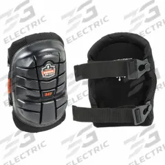PROFLEX BY ERGODYNE Knee Pad: Universal, 2 Straps, Clip, 1 PR (MPN 347). Key specifications — Cap Material: Rubber; Color: Black; Pad Material: Foam; Strap Material: Elastic; Brand: PROFLEX BY ERGODYNE; Closure: Clip; Features: Long Cap; Latex Content: Contains Latex.